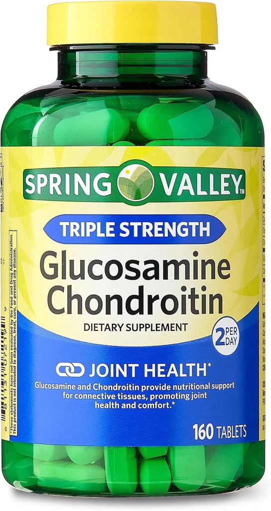 Valle di primavera - Glucosamine Chondroitin, Triple Strength, 160 compresse da Spring Valley