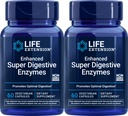 Estensione di vita Enzimi Super Digestivi Migliorati, 60 Capsule Vegetariani (Pack of 2)