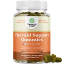 Gommie di tiroide vegane con Moss di mare - Gommie di sostegno tiroide per il supporto completo per uomini e donne con selenio di iodio e altre vitamine potenti - Gelatin-Free Non-OGM 60