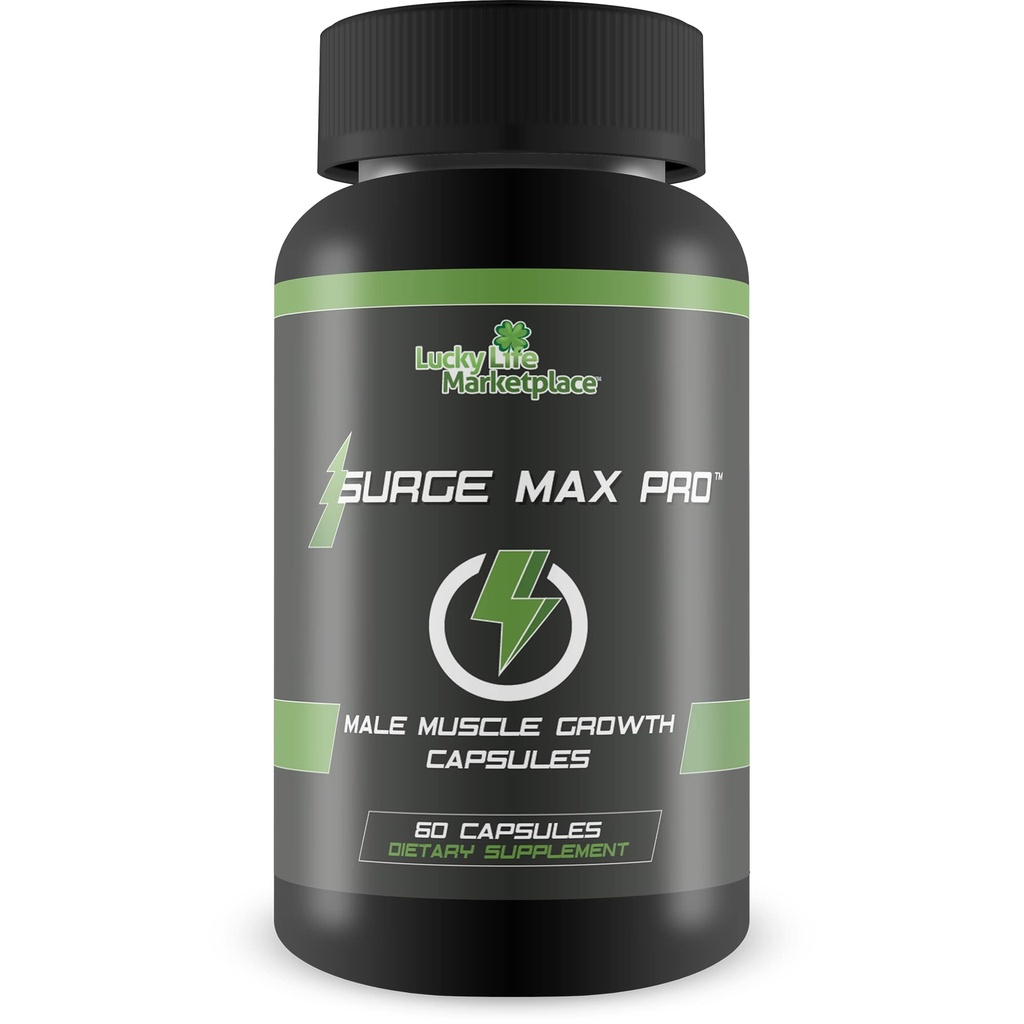 Surge Max Pro - Formula di crescita del muscolo - Aumentare la potenza, la forza, la stamina, & Energy - Pompa muscolare esplosiva - Gains grandi - Ossigeno di aiuto & Nutriente Consegna ai muscoli - L-Arginina - costruire massa muscolare