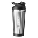 VOLTRX ChillMix Shaker Bottiglia isolata in acciaio inox - USB C Miscelatore elettrico ricaricabile della proteina Shake, Coppe di Shaker per le scuotezioni proteiche e la sostituzione della farina, acciaio cromato, 16 oz
