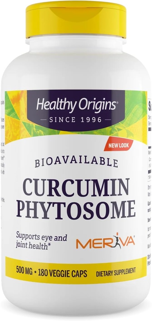 Phytosome (Featuring Meriva SF) 500 mg, Supporta la salute in Giunti & Occhi, Non OGM, Vegan, 180 Veggie Capsule