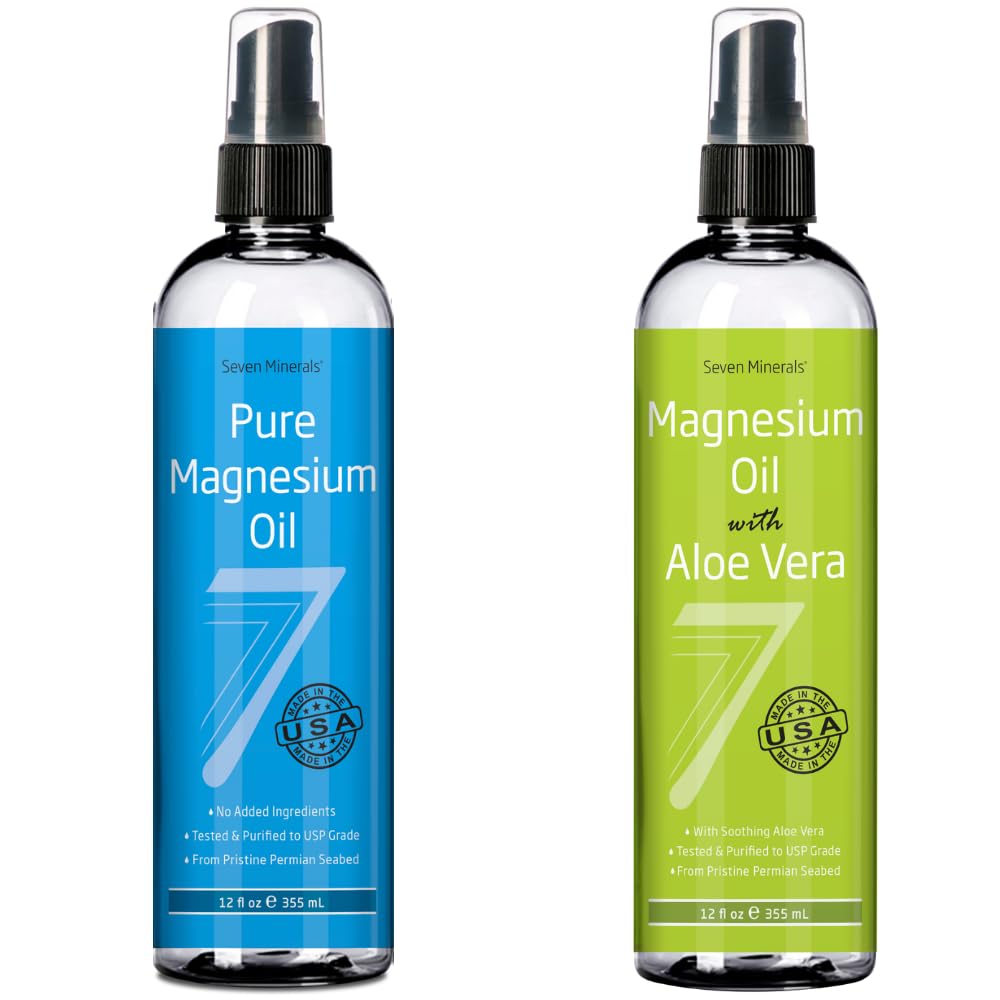 Olio di Magnesio puro e Olio di Magnesio puro con Aloe Vera