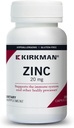 Kirkman - Zinc 20mg - 100 Capsule - Supporto Immune - Alta Assorbimento - Ipoallergenico