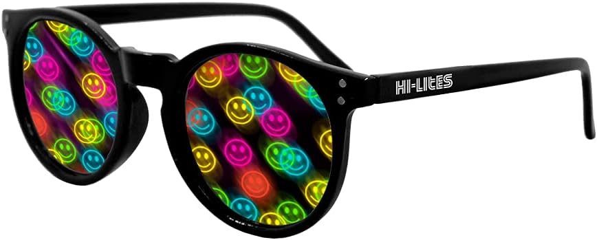 HI-LITES Smiley Effetto speciale Occhiali diffrazione di luce/luce - Smiley Face Effect Lenses - Designer Style