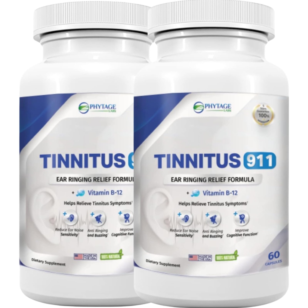 Tinnito 911 - Supplemento di sollievo Tinnitus - Ear Ringing Relief - 2 Pack