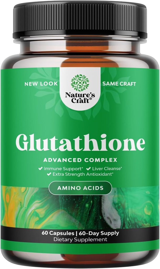 Integratore di Glutathione per l'illuminamento della pelle con il cardo del latte 1000mg - Glutathione Skin Whitening Capsule con l'acido alfa lipoico per la cura del fegato, il supporto energetico e l'aiuto immunitario - per gli uomini e le donne - 60 Conte