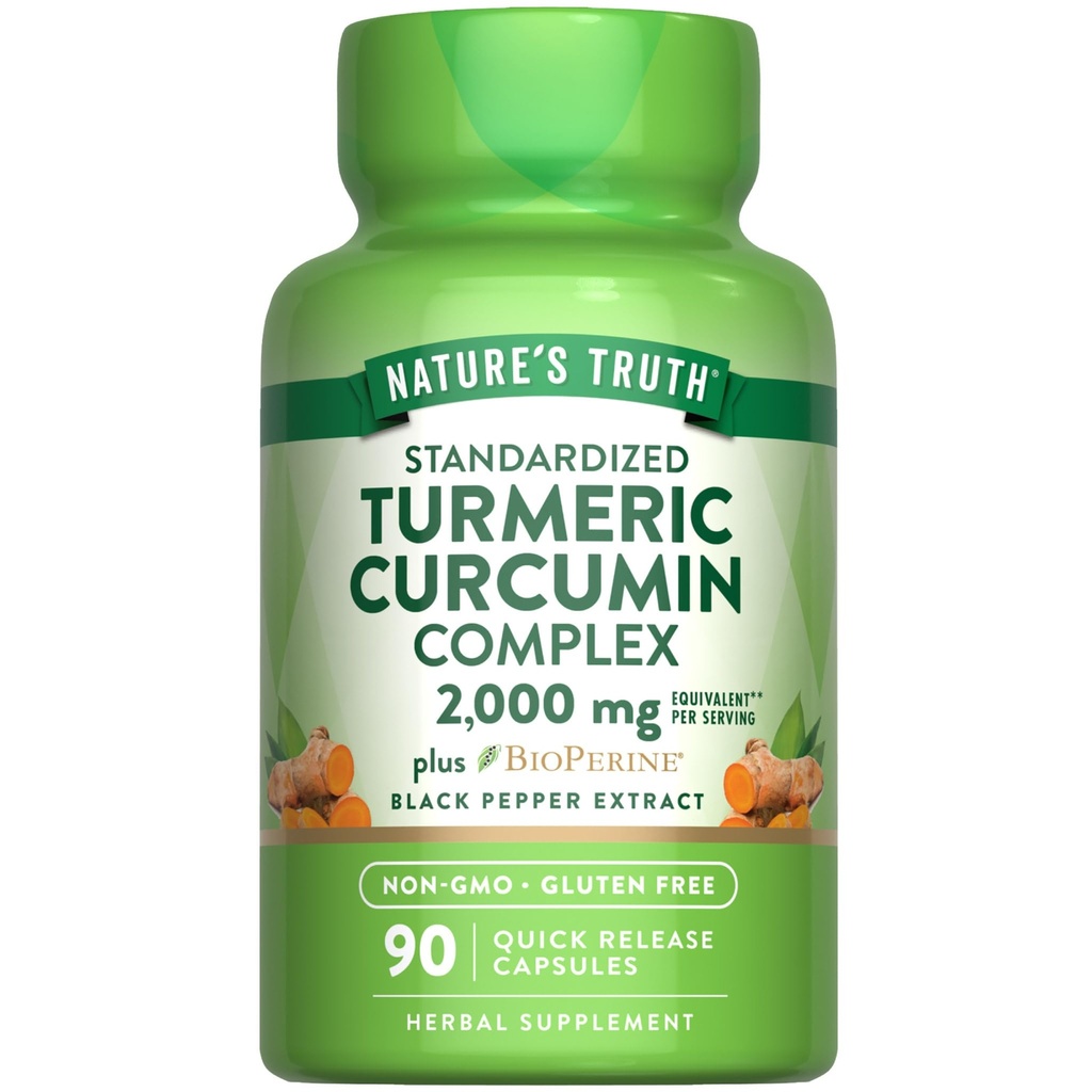 La verità della natura capsule curcuma curcuma | 90 conte | con 95% curcuminoidi standardizzati e bioperina | Non OGM e Gluten supplemento gratuito