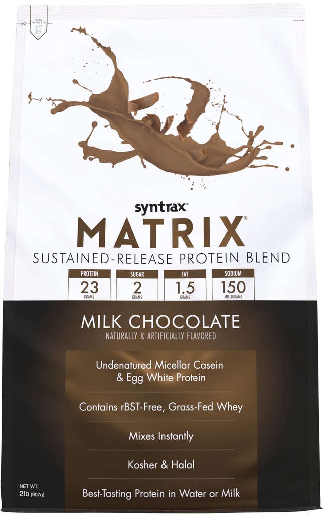 Syntrax Nutrition Matrix - Sustain-Release Protein Blend, Milk Chocolate 2 lbs.