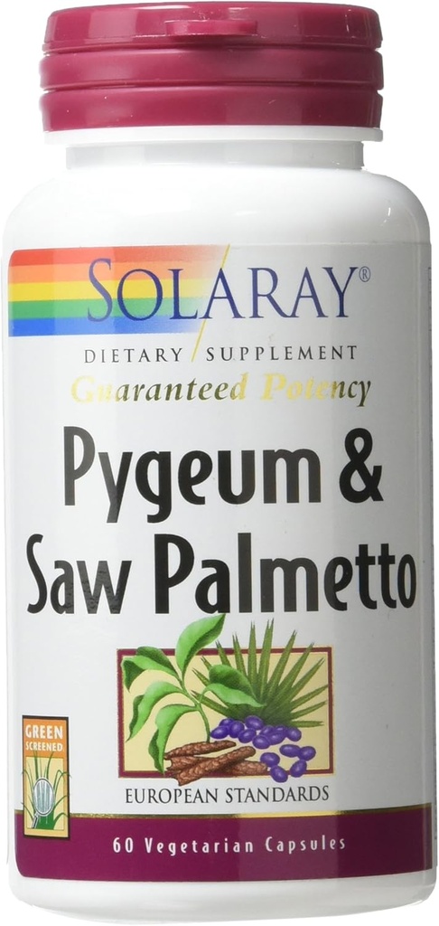 Solaray Pygeum e Saw Palmetto Supplemento, 60 Conte
