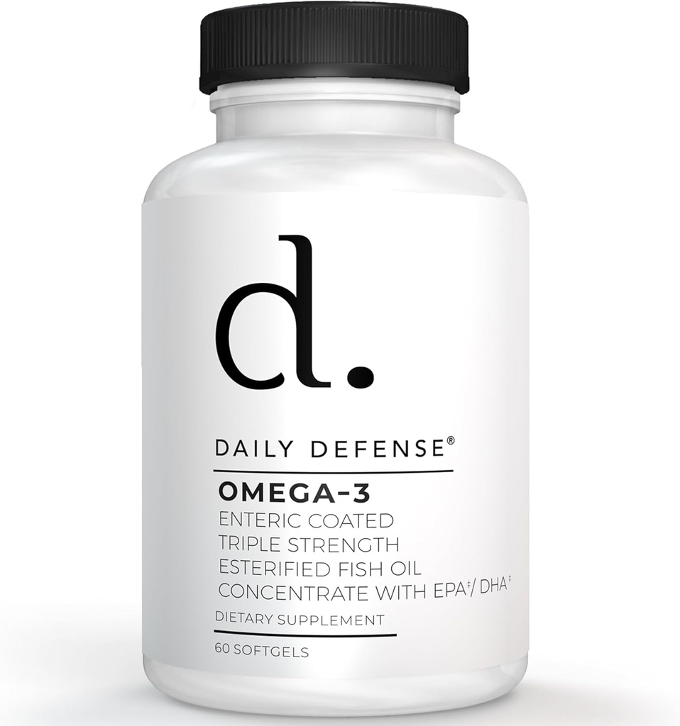 Omega 3 Fish Oil 1000mg Supplemento - Omega 3 DHA EPA Supplemento per gli uomini e le donne per la pelle, unghie, cognitivo, & supporto cardiaco - 60 Softgel olio di pesce rivestito Enteric, Made in the USA