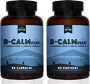 Natural Rhythm B-CALMplex, 2 Pack, Unique B Vitamin Blend, B Complex Supporta la corretta funzione di Nerve e il relax, alimentazione di 3 mesi, 90 Conte Bottiglie