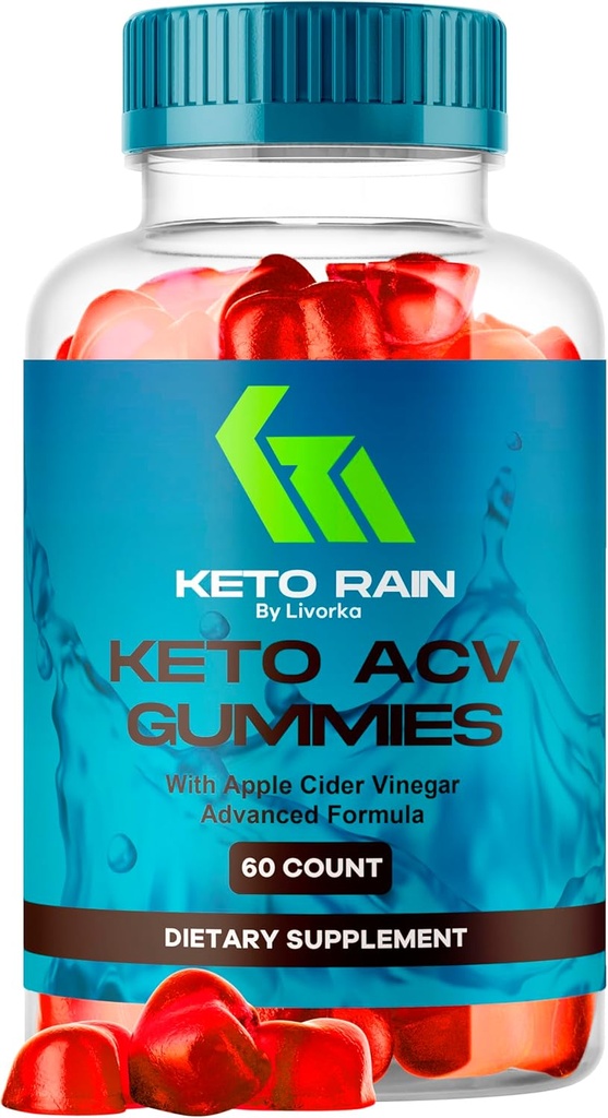 Keto Rain Gummies - Keto Rain Advanced ACV Gummys, Keto Rain ACV Gummy 1050MG - Tutti Natural Keto Rain Apple Cider Aceto, KetoRain ACV Gummys, 60 Gummies per 1 Mese