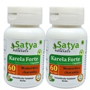 Bitter Melon Forte Capsule 500 mg. 60 Veg. Capsule | Karela (Momordica Charantia) Estratto di capsule per uomini e donne | Ayurvedic Herbal Supplement/Remedies | 10:1 Forte (2 Bottiglie di 60 capsule)