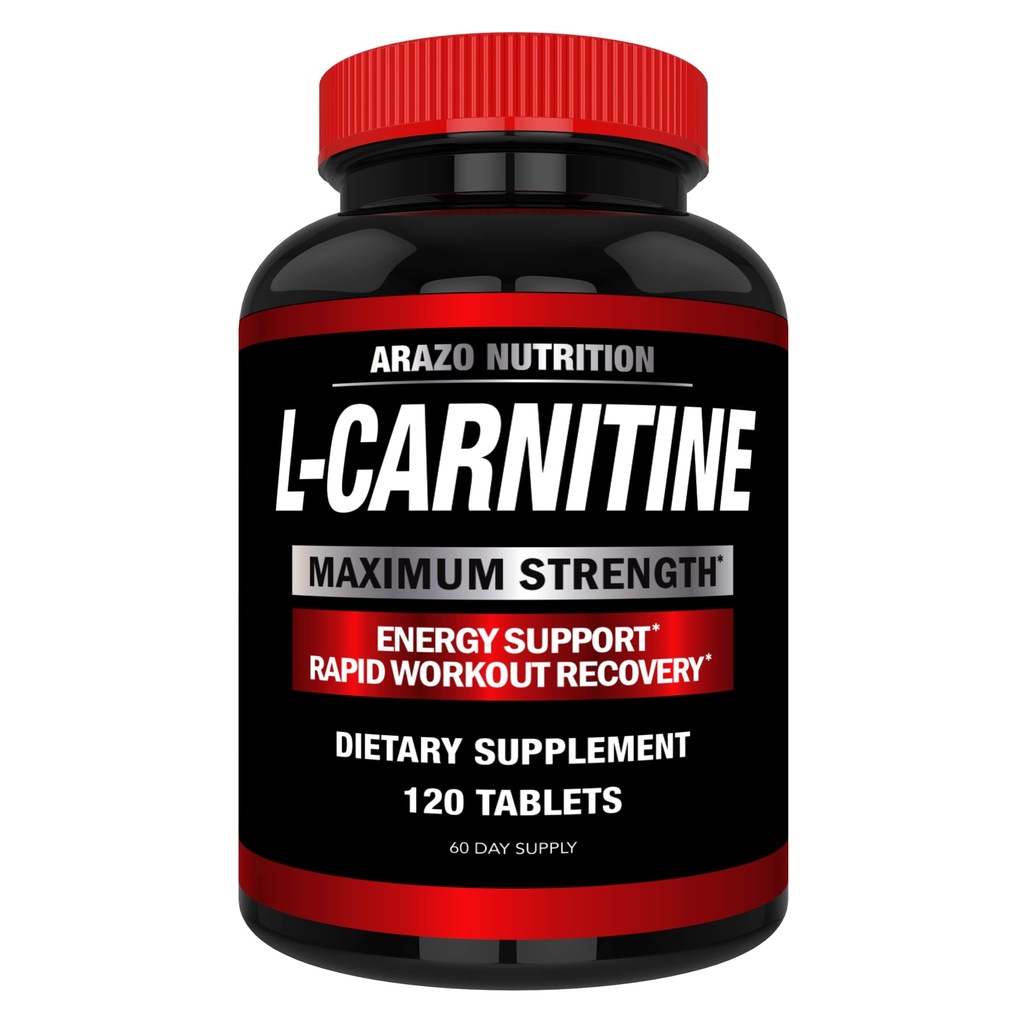 Super resistenza L-carnitina 1000mg Servings Plus Calcium per il metabolismo potenziato e miglioramento della guadagno muscolare - Arazo Nutrition