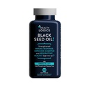 Logiche di salute Olio di semi neri, pressato a freddo, ricca fonte di acidi grassi essenziali Omega 6 & 9, da Nigella Sativa (100 capsule di gel morbido)