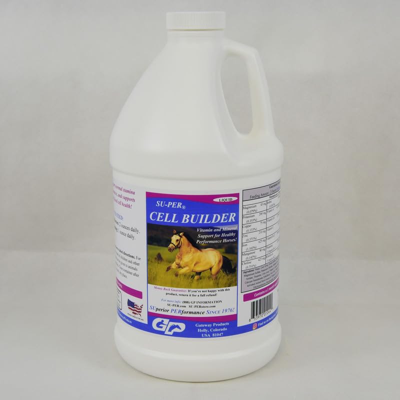 SU-PER Cell Builder cavallo supplemento - Alta vitamina di ferro minerale Equine sangue Costruttore liquido per cavalli di prestazione - 1/2 gallina