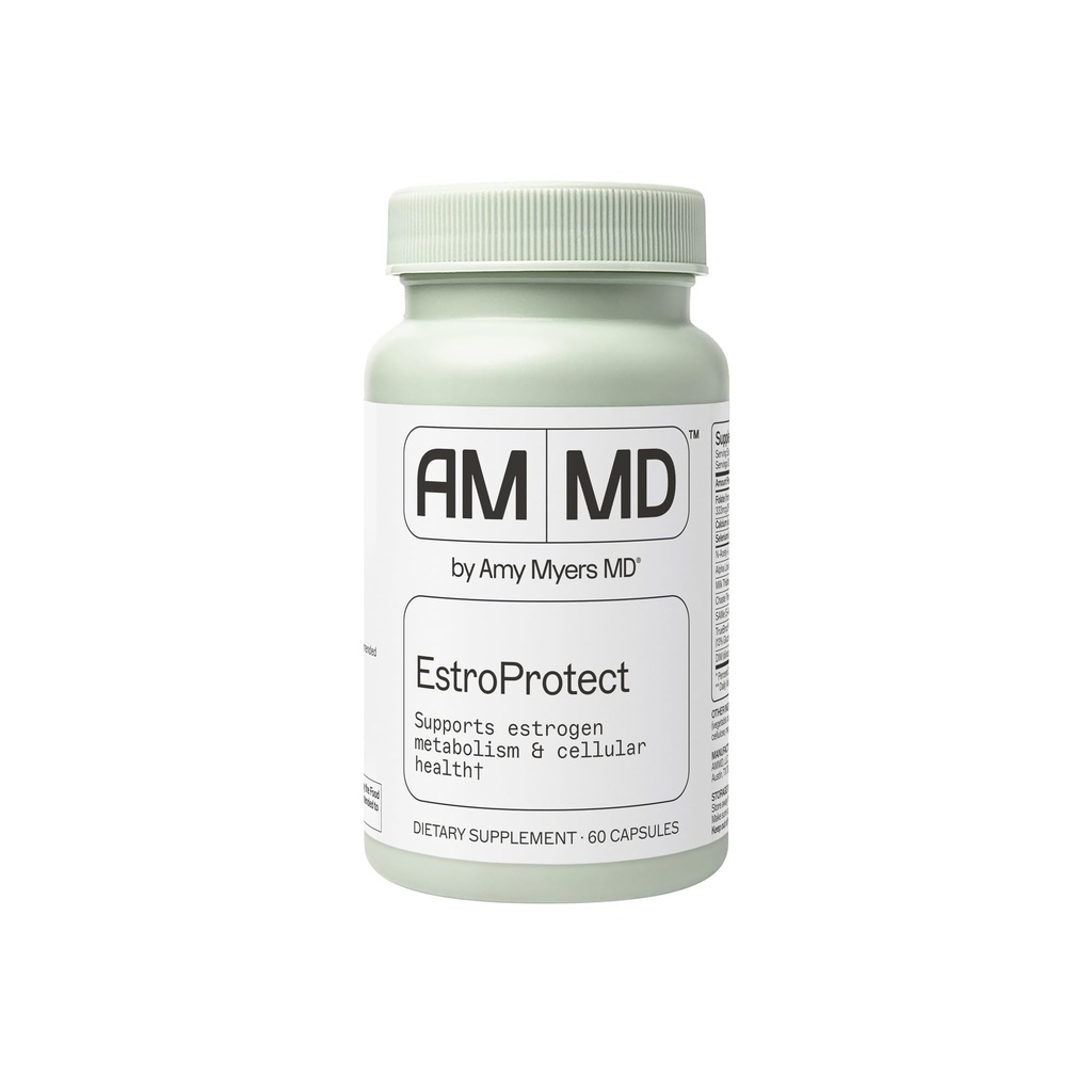 Amy Myers MD EstroProtect Supplement - Supporta Estrogen Balance & Hormone Health - DIM, Calcium-D-Glucarate, Broccoli Seed Extract - 60 Capsule