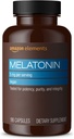 Elementi - Melatonin 5mg Capsule, Aiuta con occasionale insonnia, Vegan, Non aromatizzato, 195 Conte (Pacchetto di 1), 6 mesi di fornitura (Packaging può variare)