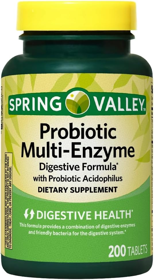Compresse Probiotici Multi-Enzyme Digestive Formula, 200 Conte