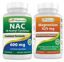 Migliori naturali NAC 600 mg & Magnesio Glycinate 425 mg