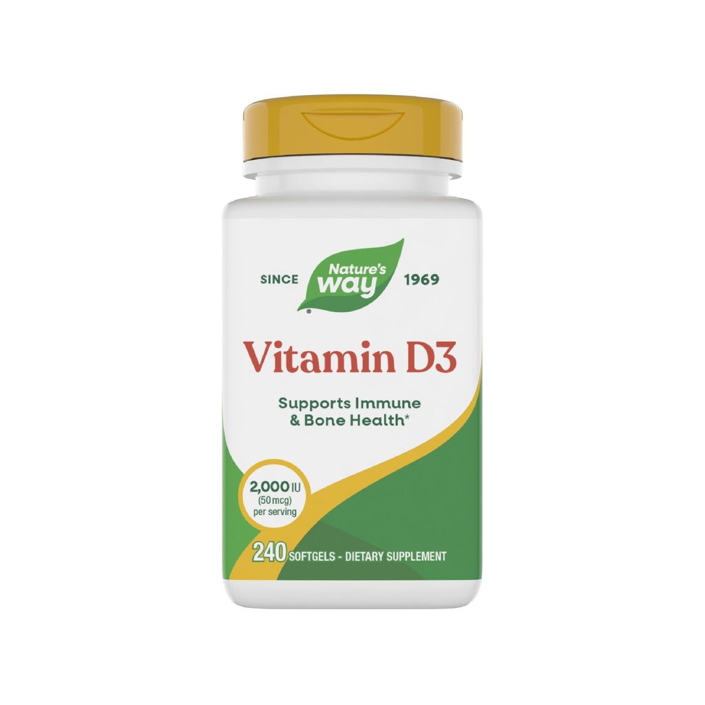 Vitamina D3 Extra Strength(1), Supporta la Salute e la Funzione Immune*, 2000 IU (50 mcg per Serving), 240 Softgels (Packaging May Vary)