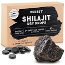 Pure Himalayan Shilajit Dry Drops, 100% Pure Natural Shilajit, Grade A, Max Potency 85+ Clean Trace Minerals & Fulvic Acid for Energy, Metabolism & Immune Support Supplement for Men & Women (120 schede)