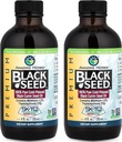 Amazing Herbs Premium Black Seed Oil - Gluten Free, Non OGM, Cold Pressed Nigella Sativa Aids in Digestive Health, Supporto immunitario, Funzione cerebrale, Mobilità congiunta - 4 Fl Oz (Pack of 2)