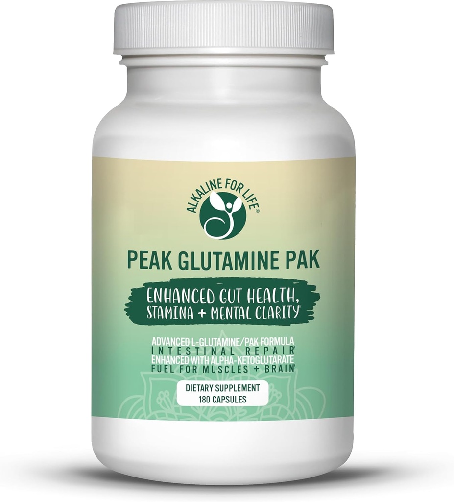Peak Glutamine PAK 180 capsule L Glutamina con piridoxal alfa-ketoglutarato per riciclare efficientemente L-glutammina per il beneficio ottimale della salute del fegato