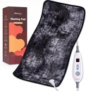 Cuscinetto XXL Electric Heated Pad 17''x33'''' Doppio Sied Faux Fur Heat Pad, 6 Livelli di calore, Auto-Off 2 ore, Moist & Dry Heat Terapia per Back Pain Relief, Lavabile a macchina, Certificato ETL - Gift Box