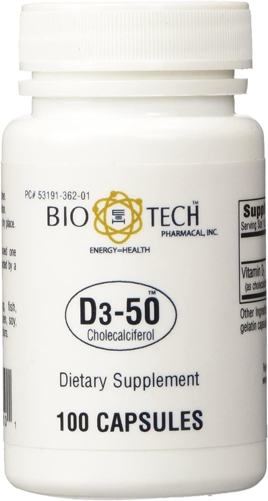 D3-50 50.000iu - Bio-Tech Farmaco - 100 capsule - Confezione da 2