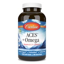 Carlson - ACES + Omega, Vitamine A, C, E & Selenium + Omega-3s EPA e DHA, Assistenza sanitaria, 180 Softgels