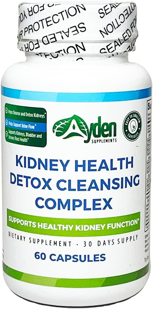 Rene Health Detox Cleansing Complex - 1,110 mg, Supporta reni, vescica, tratto urinario, erbe, 21 Ingredienti, Mirtillo 400 mg, Astragalus 200 mg, Coda di cavallo, Radice di Gravel, Uva Ursi, 60 capsule