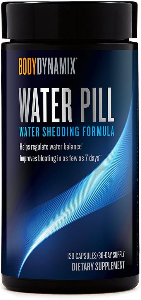 Pillola d'acqua BodyDynamix, 120 capsule, aiuta a regolare l'equilibrio dell'acqua