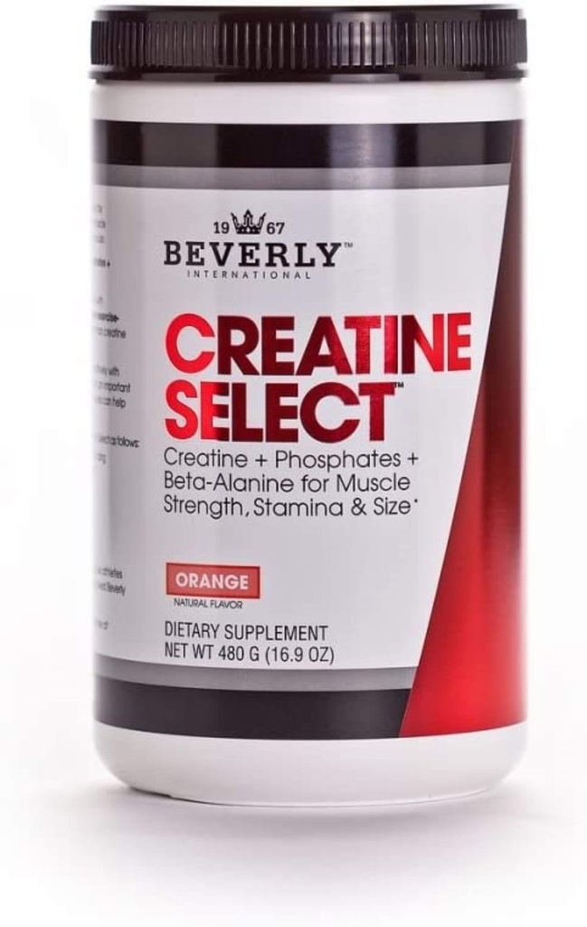 Beverly International Creatine Select with Phosphates, 40 Servings. Una Formula di Monoidrato di Creatina Fail-Proof. Aumentare dimensione del muscolo, resistenza, resistenza e recupero. per uomini e donne. Tastes Like Tang