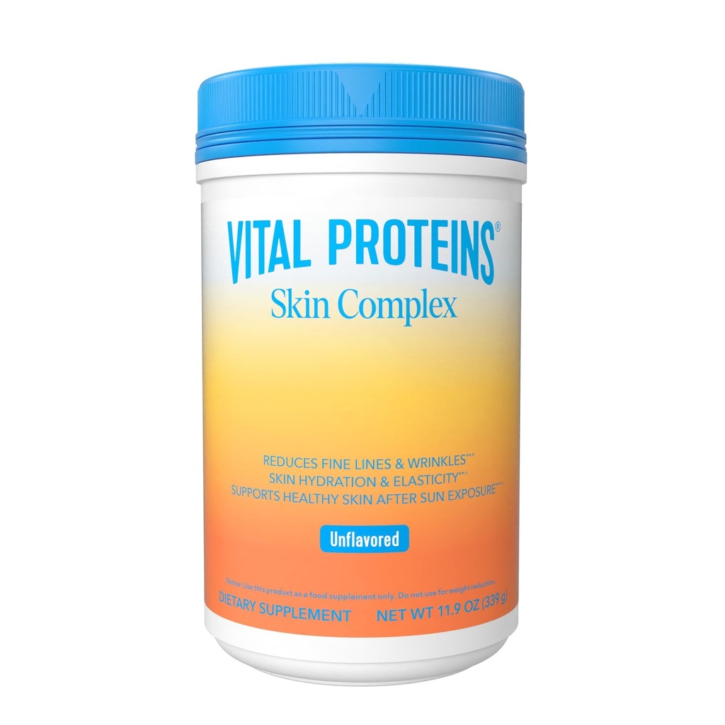 Peptidi di collagene di proteine vitali per le donne - 20g collagene idrolizzato, vitamina C, acido ialuronico, ridurre le linee sottili e le rughe, Verisol & Holimel - supplemento complesso della pelle, non aromatizzato 11.9oz Polvere
