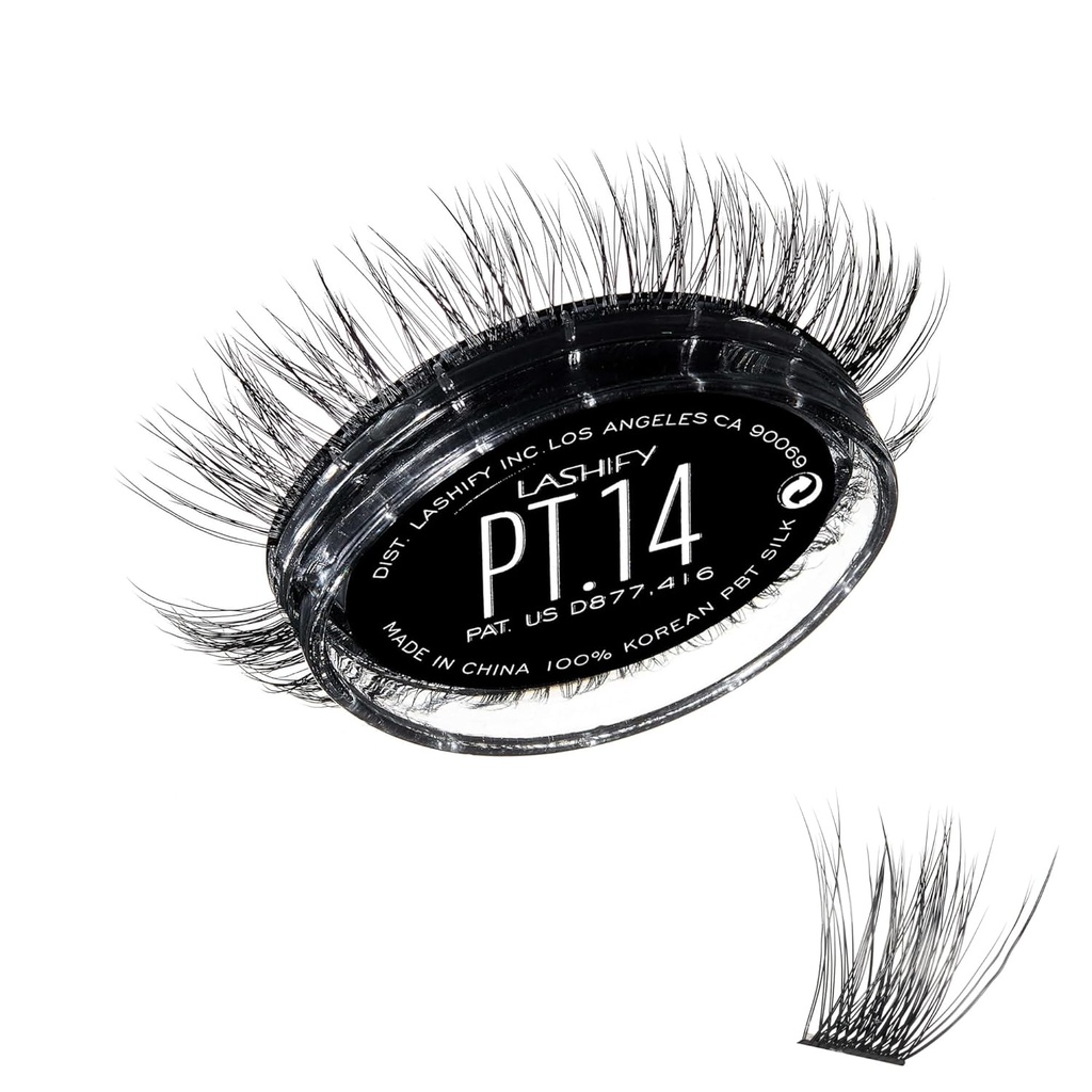 Lashify Plushy Tame 14 millimetri Gossamer ciglia in nero, facile fai da te False ciglia per un Voluminous ancora Look naturale