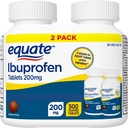 Equate Ibuprofene compresse, 200 mg, Twin Pack, 500 conte