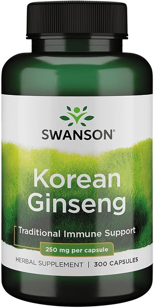 Swanson Coreano Ginseng 250 Milligrammi 300 capsule