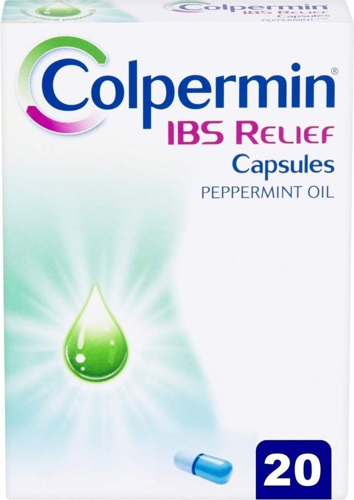 Colpermin Peppermint Olio Capsule 20 Capsule per Sindrome Irritabile Bowel
