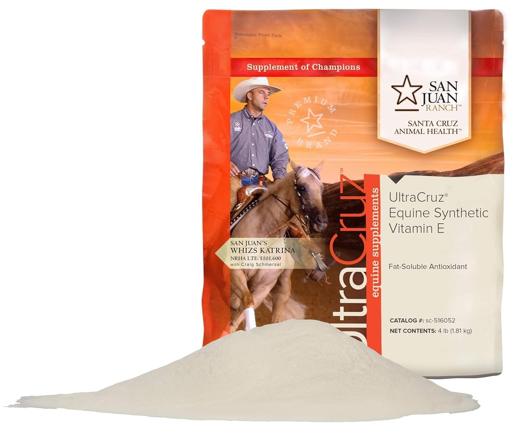 UltraCruz sc-516052 Equine vitamina E integratore sintetico per cavalli, 4 lb, polvere (112 giorni di alimentazione)