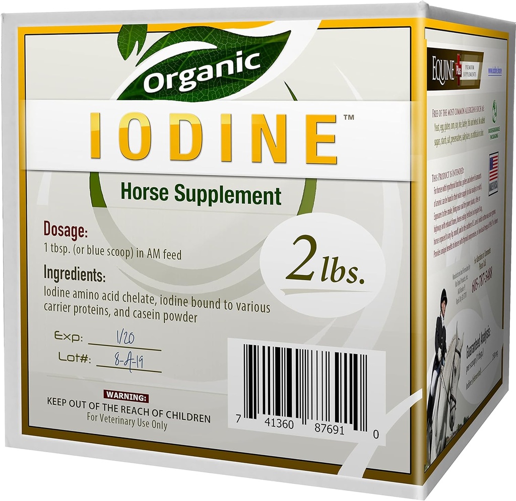 Iodio biologico 2 lbs. - Supplemento nutrizionale per cavalli, animali - w/ 18 Aminoacidi