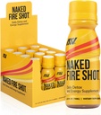 Nutrizione NAKED Colpo di fuoco nudo - Shot di energia naturale, radice di zenzero, Aceto di sidro di mele crudo, Ginseng organico & Ashwagandha, Detox, Energy Wellness Shots - 2.5Oz, 12 Pack
