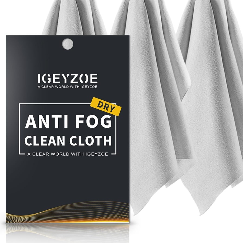 3 Confezione Anti Fog Panno asciutto - Panno antifogging per Occhiali rivestiti con maschere Microfibra pulizia Cloth Lens Wipe per occhiali, schermo, occhiali, riutilizzabile e portatile