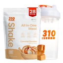 310 Nutrition All-in-One Meal Sostituzione Shake Polvere w/Shaker Cup Starter Kit - Alta fibra proteica Ricco Vegan Superfood Blend - Sugar-Free, Keto & Paleo Friendly, Carb basso - Caramel Sundae 28 srv