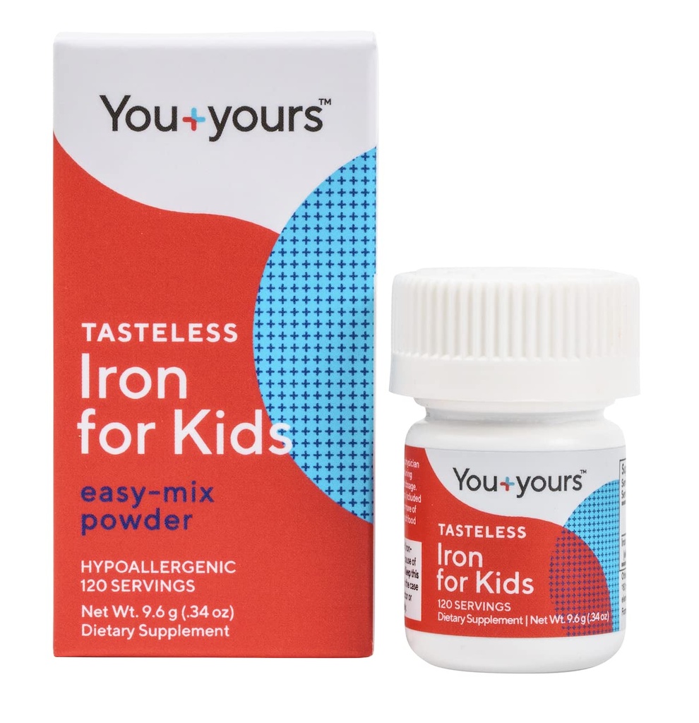 Ferro senza gusto per bambini + Toddlers- 4-Month Fornitura- Nessun dolcificanti, aromi o riserve. Aggiungere a Bevande o Cibo. Pure, Flavorless bambino ferro supplemento.