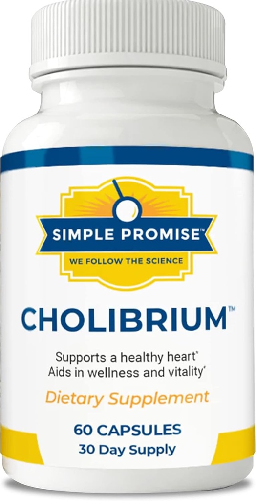 Promise semplice - Cholibrium - Integratore di funghi con Lions Mane - Supporto di cuore e colesterolo, 60 capsule