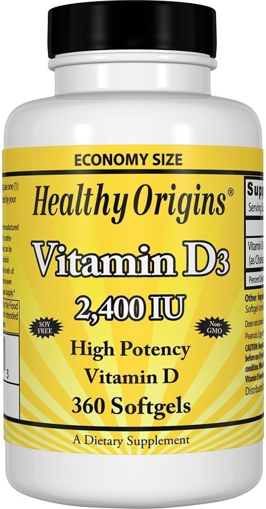 Vitamina D3, 2400iu, 360 Sgel