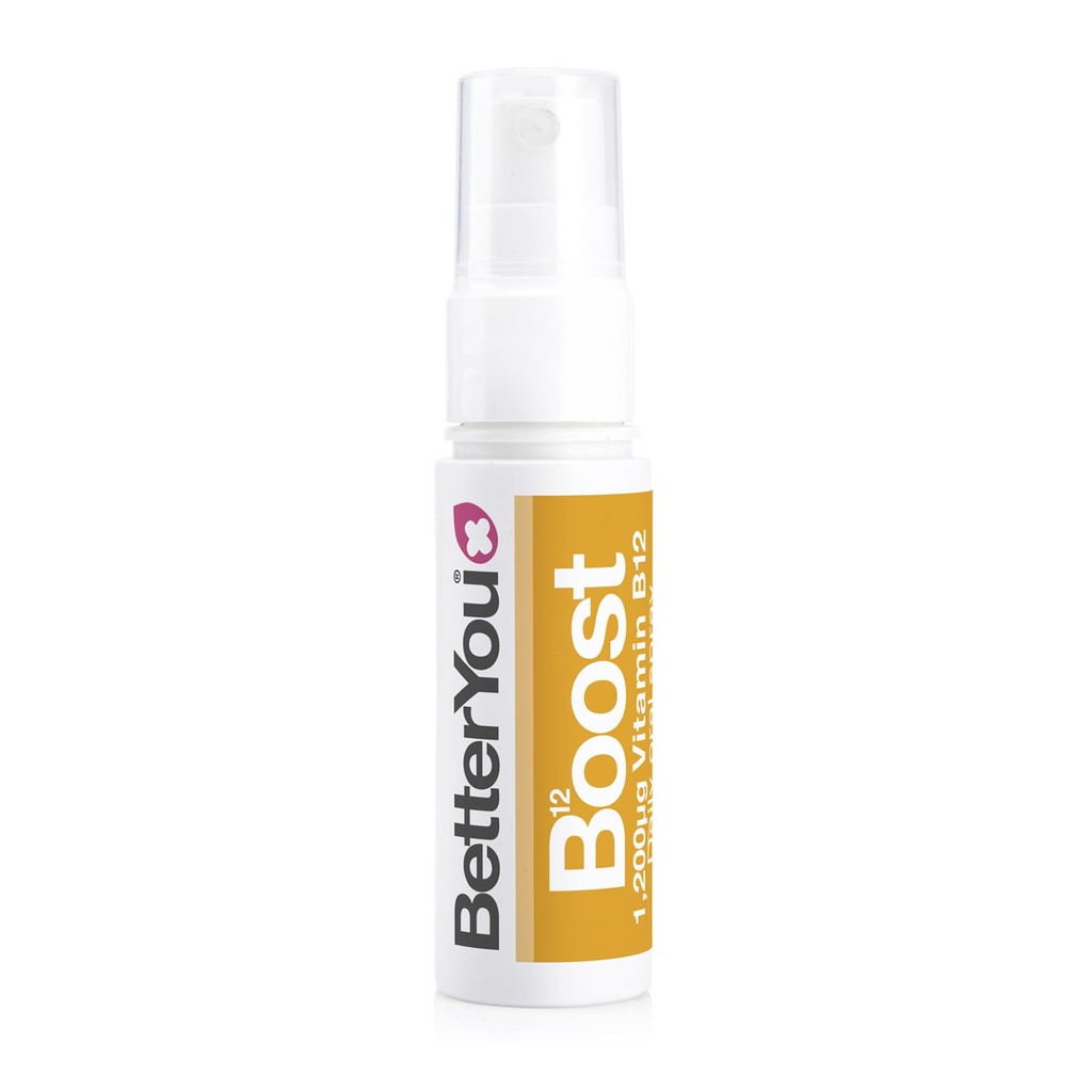 BetterYou Boost Vitamin B12 Oral Spray - Integratore Liquido Naturale - Vitamina Spray per l'assunzione giornaliera B12 - Tè verde e cromo - 0.85 oz