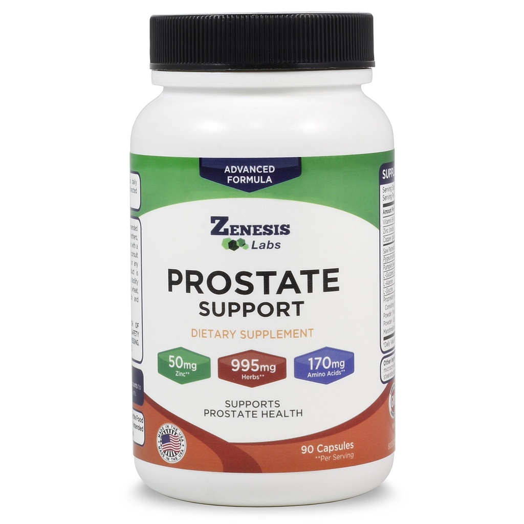 Zenesis Labs Salute della prostata con Saw Palmetto - 90 Capsule - Anche con Zinco, Rame, Semi di zucca, Radice di Burdock, Aminoacidi, & Altri estratti - 45 giorni di alimentazione